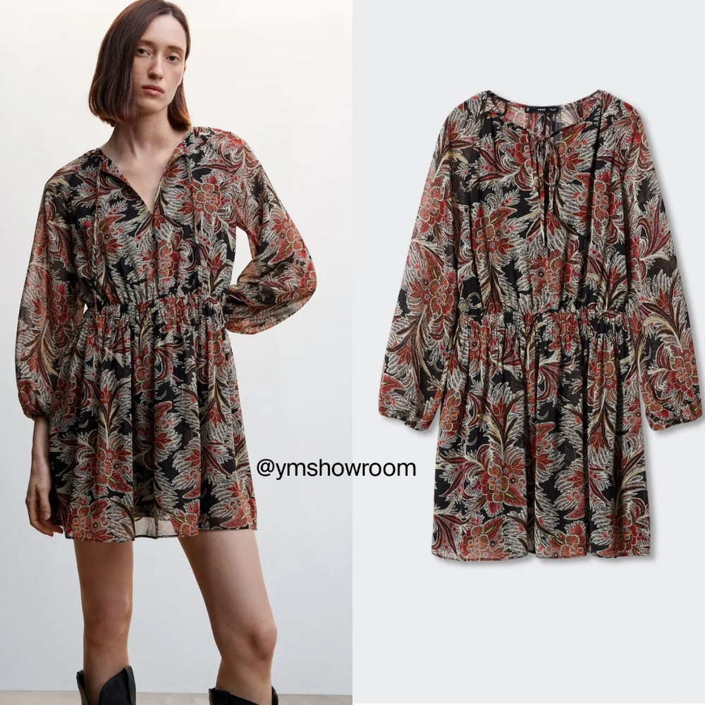 MANGO chiffon dress